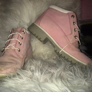 Pink Timberlands